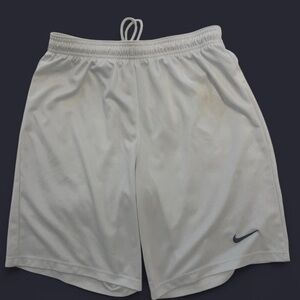 Nike White Athletic Shorts with Elastic Waistband